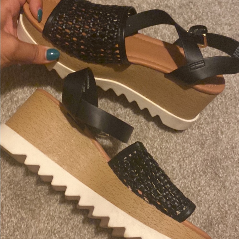 Platform sandals, worn one time